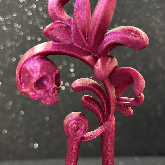 Gothic Skull Hair Pin – 3D‎ Printed Fantasy Accessory - Picture 4 of 4